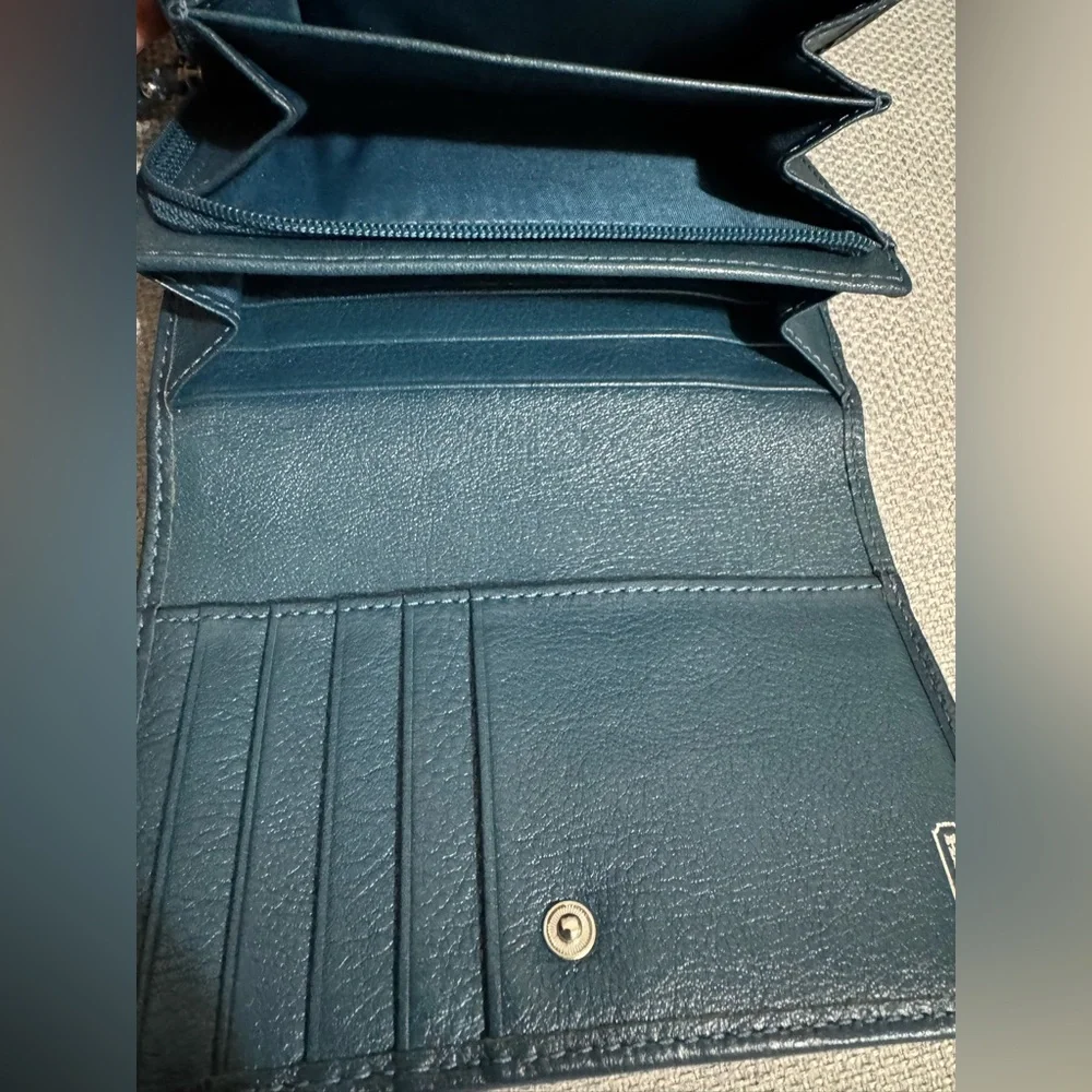 Coach Poppy Dark Teal Wallet - Picture 8 of 16